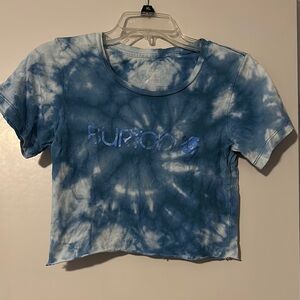 Burton Blue Tie-Dye Women's Crop Top
